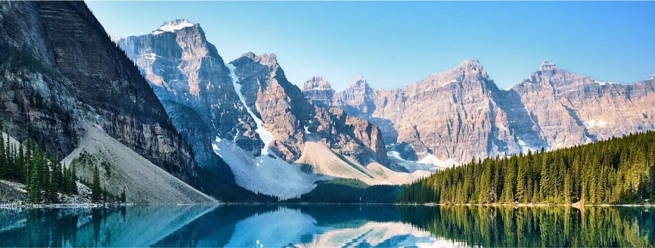 a lake surrounded by mountains