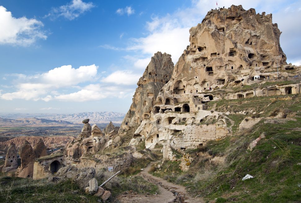 a cave city in a mountain